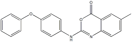 6-methyl-2-(4-phenoxyphenylamino)-4H-benzo[d][1,3]oxazin-4-one Struktur