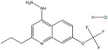 4-Hydrazino-2-propyl-7-trifluoromethoxyquinoline Hydrochloride Struktur