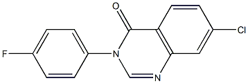 7-chloro-3-(4-fluorophenyl)quinazolin-4(3H)-one Struktur