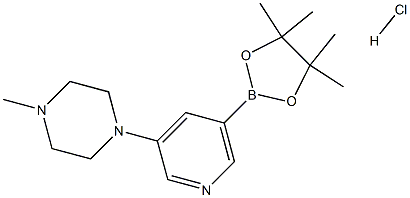 1-methyl-4-(5-(4,4,5,5-tetramethyl-1,3,2-dioxaborolan-2-yl)pyridin-3-yl)piperazine HCl Struktur