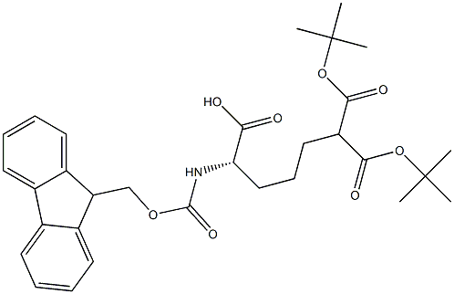 (S)-Fmoc-2-amino-6-tert-butoxycarbonyl-heptanedioic acid -7-tert-butyl ester Struktur