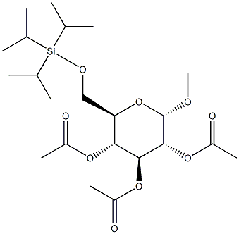 Methyl 2,3,4-tri-O-acetyl-6-O-triisopropylsilyl-a-D-glucopyranoside Struktur