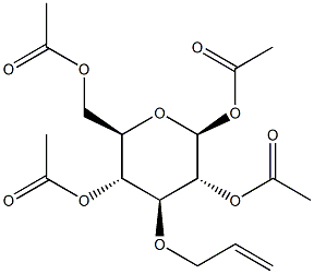 1,2,4,6-Tetra-O-acetyl-3-O-allyl-b-D-glucopyranose Struktur