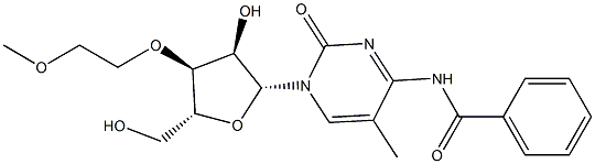 N4-Benzoyl-3'-O-(2-methoxyethyl)-5-methylcytidine Struktur