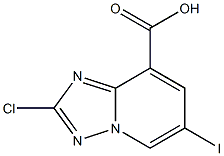 2-Chloro-6-iodo-[1,2,4]triazolo[1,5-a]pyridine-8-carboxylic acid Struktur