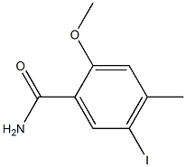 5-Iodo-2-methoxy-4-methyl-benzamide Struktur