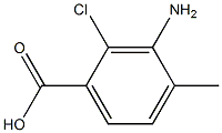 3-Amino-2-chloro-4-methyl-benzoic acid Struktur