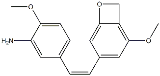 (Z)-5,4'-dimethoxy-3,4-methyleneoxy-3'-aminostilbene Struktur