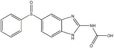 (5-(phenylsulfinyl)-1H-benzimidazol-2-yl)carbamic acid Struktur