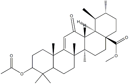 Methyl 3-(acetyloxy)-12-oxours-9(11)-en-28-oate Struktur