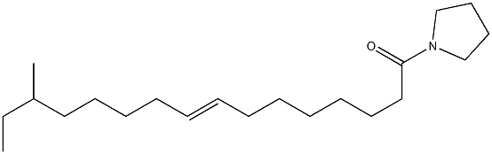 Pyrrolidine, 1-(1-oxo-14-methyl-8-hexadecenyl)- Struktur