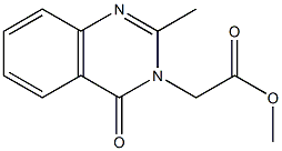 methyl 2-methyl-4-oxo-3H-quinazoline-3-acetate Struktur