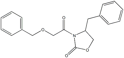 4-benzyl-3-benzyloxyacetyl-2-oxazolidinone Struktur