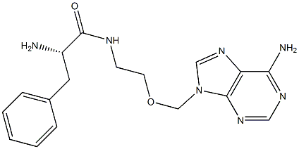 9-((2-phenylalanylamidoethoxy)methyl)adenine Struktur