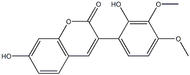 3-(3,4-dimethoxy-2-hydroxyphenyl)-7-hydroxycoumarin Struktur