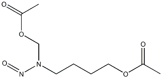 N-(4-ACETOXYBUTYL)-N-(ACETOXYMETHYL)NITROSAMINE Struktur