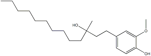 3-METHYL-1-(4-HYDROXY-3-METHOXYPHENYL)TRIDECAN-3-OL Struktur