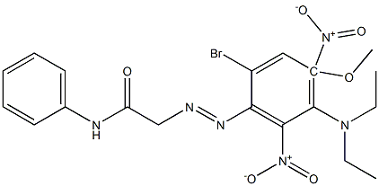 2-[(2-BROMO-4,6-DINITROPHENYL)AZO]-5-(DIETHYLAMINO)-4-METHOXYACETANILIDE Struktur