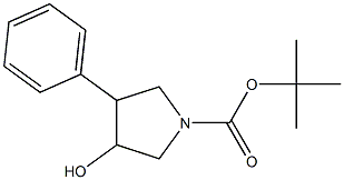 tert-butyl 3-hydroxy-4-phenylpyrrolidine-1-carboxylate Struktur