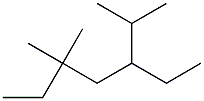 2,5,5-trimethyl-3-ethylheptane Struktur