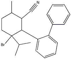 2-CYANO-4-BROMOMENTHYLBIPHENYL Struktur