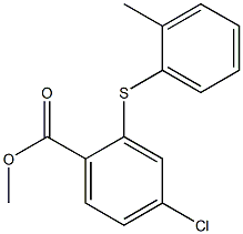 Methyl-4-chloro-2-(methyl-phenylsurphenyl)benzoate Struktur