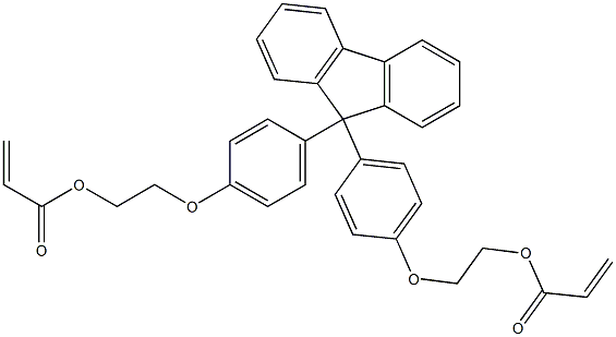 2-PROPENOIC ACID 1,1''-[9H-FLUOREN-9-YLIDENE-BIS(4,1-PHENYLENEOXY-2,1-ETHANEDIYL)]ESTER Struktur