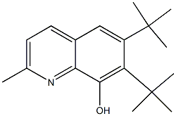 2-METHYL-6,7-DI-TERT-BUTYL-8-HYDROXYQUINOLINE Struktur