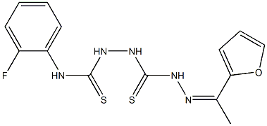 N-(2-fluorophenyl)-2-({2-[(Z)-1-(2-furyl)ethylidene]hydrazino}carbothioyl)-1-hydrazinecarbothioamide Struktur