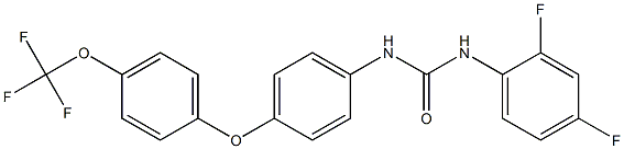 N-(2,4-difluorophenyl)-N'-{4-[4-(trifluoromethoxy)phenoxy]phenyl}urea Struktur