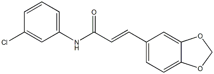 N1-(3-chlorophenyl)-3-(1,3-benzodioxol-5-yl)acrylamide Struktur