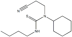 N'-butyl-N-(2-cyanoethyl)-N-cyclohexylthiourea Struktur