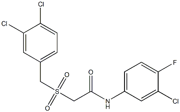 N1-(3-chloro-4-fluorophenyl)-2-[(3,4-dichlorobenzyl)sulfonyl]acetamide Struktur