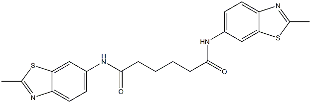 N1,N6-di(2-methyl-1,3-benzothiazol-6-yl)hexanediamide Struktur