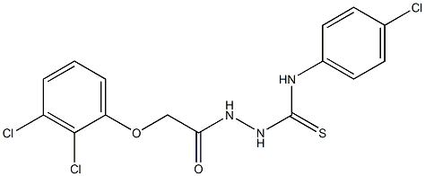 N-(4-chlorophenyl)-2-[2-(2,3-dichlorophenoxy)acetyl]-1-hydrazinecarbothioamide Struktur