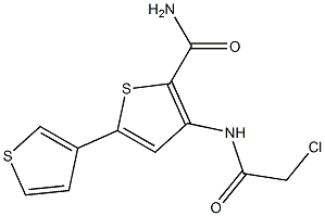 3-[(2-chloroacetyl)amino]-5-(3-thienyl)thiophene-2-carboxamide Struktur