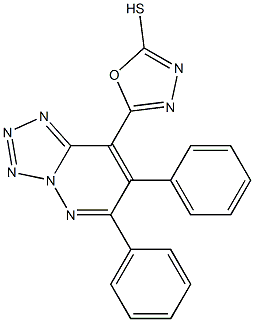 5-(6,7-diphenyl[1,2,3,4]tetraazolo[1,5-b]pyridazin-8-yl)-1,3,4-oxadiazole-2-thiol Structure