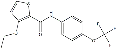 N2-[4-(trifluoromethoxy)phenyl]-3-ethoxythiophene-2-carboxamide Struktur