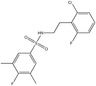 N1-(2-chloro-6-fluorophenethyl)-4-fluoro-3,5-dimethylbenzene-1-sulfonamide Struktur