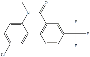 N-(4-chlorophenyl)-N-methyl-3-(trifluoromethyl)benzenecarboxamide Struktur