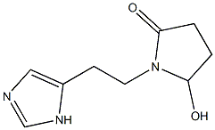 5-hydroxy-1-[2-(1H-imidazol-5-yl)ethyl]pyrrolidin-2-one Struktur