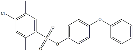 4-phenoxyphenyl 4-chloro-2,5-dimethylbenzene-1-sulfonate Struktur