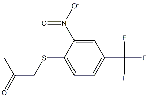 1-{[2-nitro-4-(trifluoromethyl)phenyl]thio}acetone Struktur