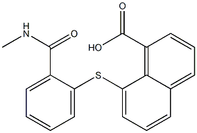 8-({2-[(methylamino)carbonyl]phenyl}thio)-1-naphthoic acid Struktur