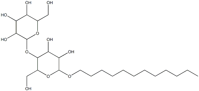 2-{[6-(dodecyloxy)-4,5-dihydroxy-2-(hydroxymethyl)tetrahydro-2H-pyran-3-yl]oxy}-6-(hydroxymethyl)tetrahydro-2H-pyran-3,4,5-triol Struktur