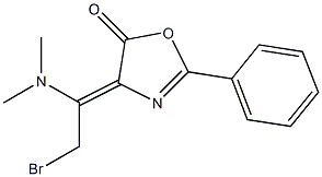 4-[(E)-2-bromo-1-(dimethylamino)ethylidene]-2-phenyl-1,3-oxazol-5(4H)-one Struktur