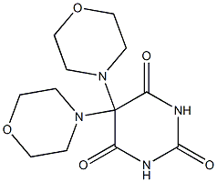 5,5-dimorpholinohexahydropyrimidine-2,4,6-trione Struktur