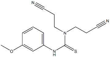 N,N-di(2-cyanoethyl)-N'-(3-methoxyphenyl)thiourea Struktur