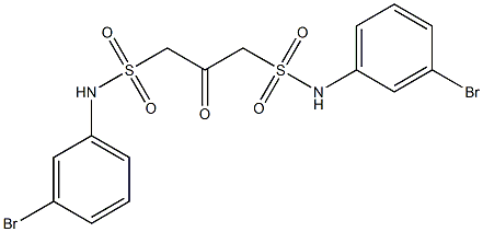 N1,N3-di(3-bromophenyl)-2-oxopropane-1,3-disulfonamide Struktur