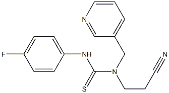 N-(2-cyanoethyl)-N'-(4-fluorophenyl)-N-(3-pyridylmethyl)thiourea Struktur